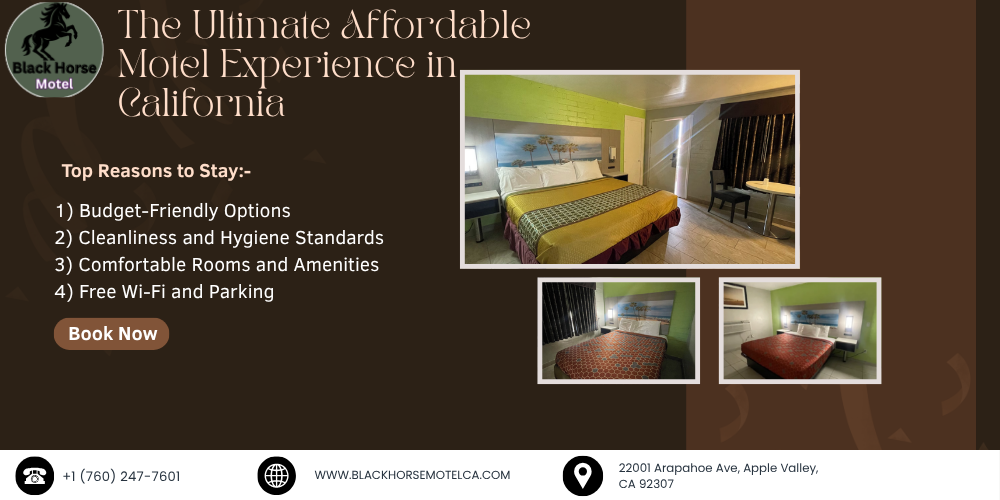 Black Horse Motel in California offering affordable and comfortable motel stays for travelers.